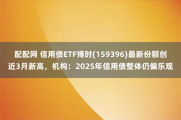 配配网 信用债ETF博时(159396)最新份额创近3月新高，机构：2025年信用债整体仍偏乐观